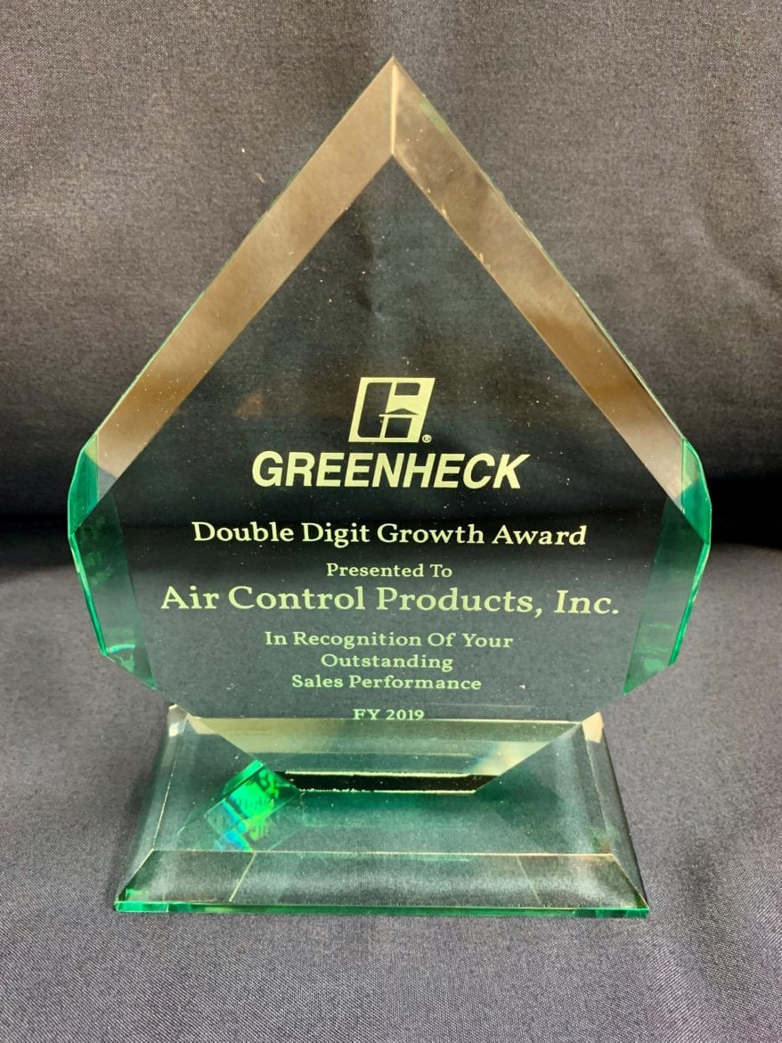 ACP Awarded Greenheck DoubleDigit Growth Air Control Products, Inc.